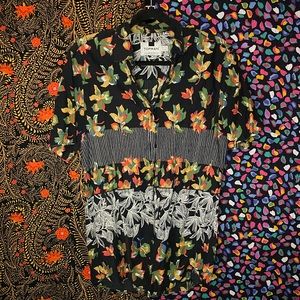 Topman Black Flower Print Shirt